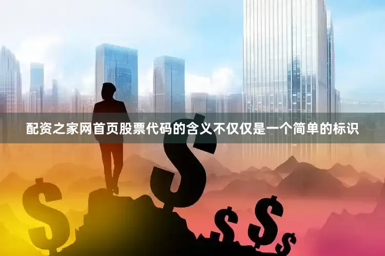 配资之家网首页股票代码的含义不仅仅是一个简单的标识